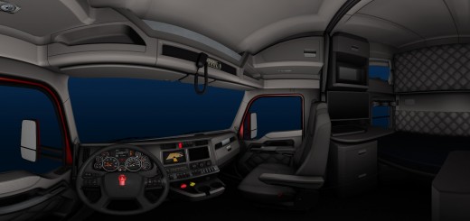Kenworth T680 truck interior in American truck simulator game 1